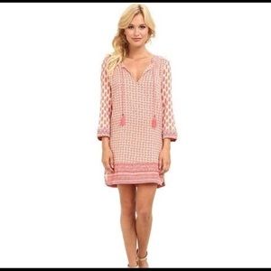 ❤️Soft Joie Daria crinkle gauze  tunic mini dress S coral